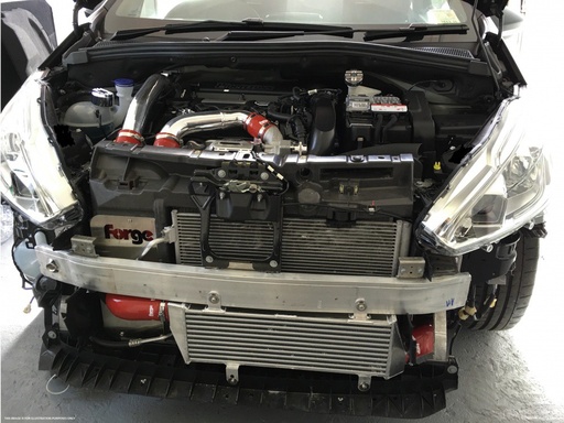 Kit durites aluminium Turbo + coupleurs silicone pour Peugeot 208 Gti - (Durite Noir)