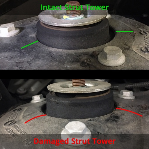 Strut Tower Reinforcement Plates, 8J Audi TT/TTS/TTRS