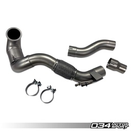 [034-105-4041-FWD] CAST STAINLESS STEEL RACING DOWNPIPE, MKVII VOLKSWAGEN GOLF/GTI & 8V AUDI A3 FWD