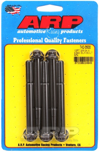 3/8-24 x 3.500 12pt black oxide bolts