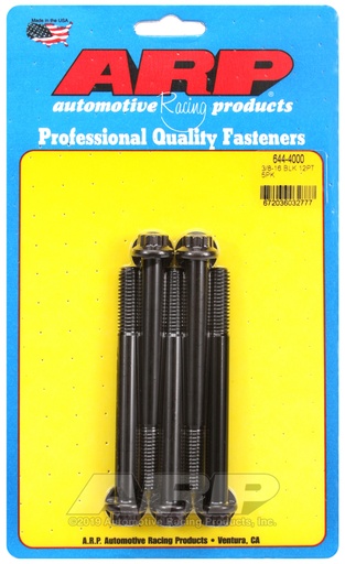 3/8-16 x 4.000 12pt 7/16 wrenching black oxide bolts
