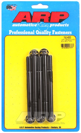 3/8-24 x 4.500 12pt black oxide bolts