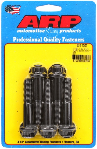 M12 x 1.50 x 60 12pt black oxide bolts