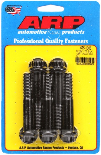 M12 x 1.75 x 70 12pt black oxide bolts