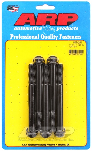 7/16-14 X 4.250 12pt 1/2 wrenching black oxide bolts