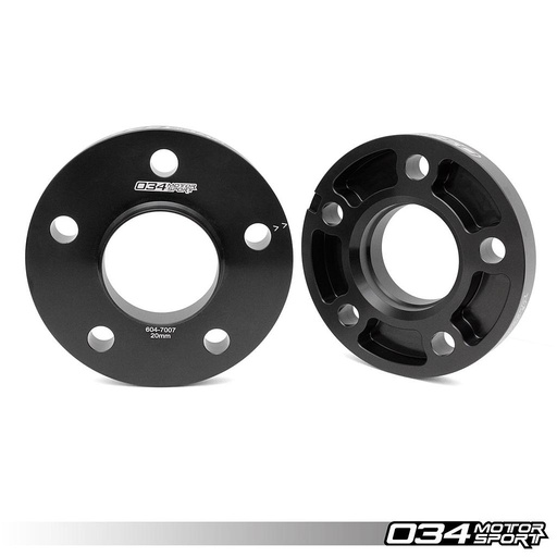 Wheel Spacer Pair, 20mm, Audi 5x112mm with 66.6mm Center Bore