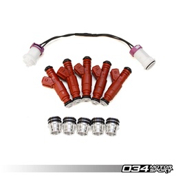 [034-106-3020] AUDI 7A EFI INJECTOR ADAPTER KIT FOR B3 AUDI 80/90/COUPE QUATTRO I5 20V - IMPROVED